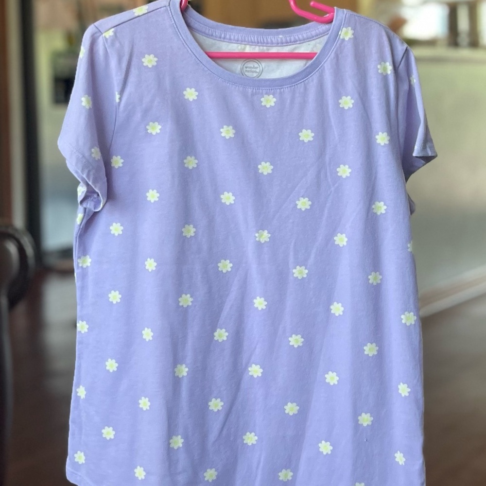 Wonder Nation Lavender Floral Kids Tee